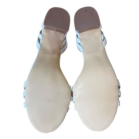 Lulus Shayla White Ankle Strap Heels Womens Size 8.5 - Picture 9 of 13